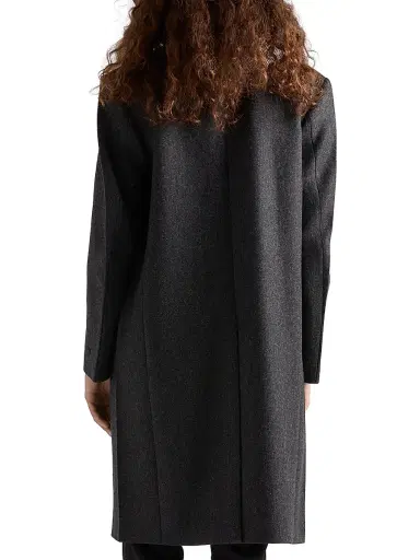 Prada Men's Single-Breasted Wool Coat - Grey | Thumbnail 4 Prada Men's Single-Breasted Wool Coat - Grey | Thumbnail 4