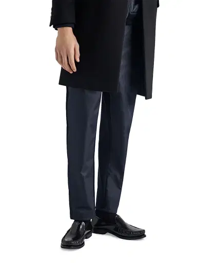 Prada Men's Technical Cotton and Re-Nylon Pants - Blue | Thumbnail 3