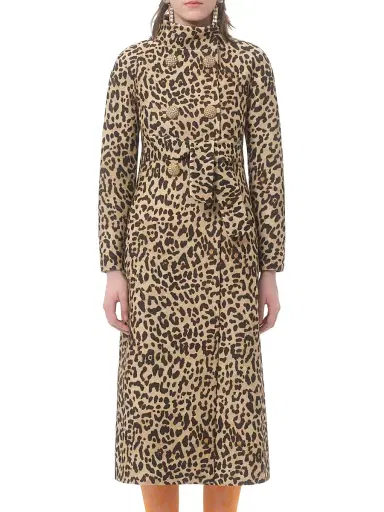 Valentino Garavani Women's Cloth Coat in Animalier Print - Animal Print - Size 6 | Thumbnail 2 Valentino Garavani Women's Cloth Coat in Animalier Print - Animal Print - Size 6 | Thumbnail 2