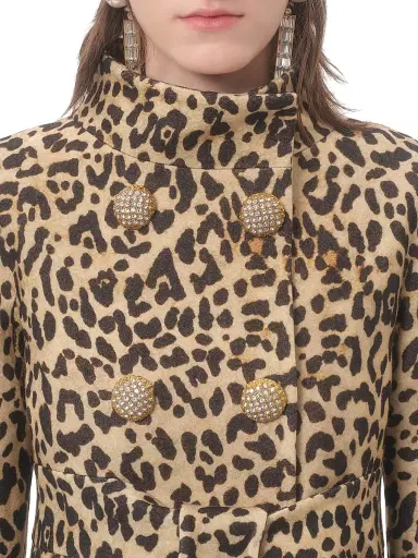 Valentino Garavani Women's Cloth Coat in Animalier Print - Animal Print - Size 6 | Thumbnail 5 Valentino Garavani Women's Cloth Coat in Animalier Print - Animal Print - Size 6 | Thumbnail 5