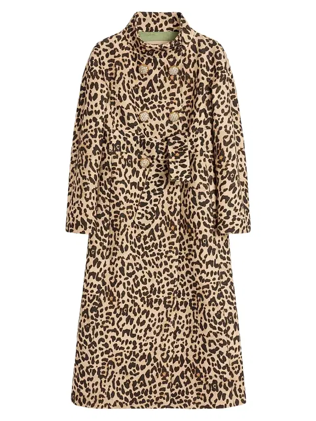 Women's Cloth Coat in Animalier Print - Animal Print