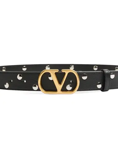 Valentino Garavani Women's Vlogo Signature Belt in Shiny Calfskin 30 MM - Black - Size Large | Thumbnail 4 Valentino Garavani Women's Vlogo Signature Belt in Shiny Calfskin 30 MM - Black - Size Large | Thumbnail 4