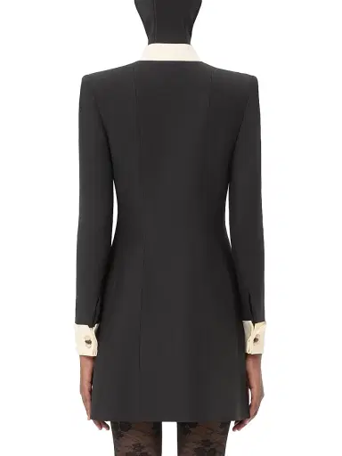 Valentino Garavani Women's Crepe Couture Short Dress - Black Champagne - Size 4 | Thumbnail 4