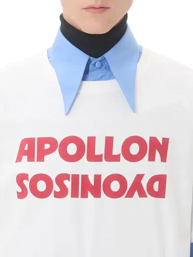 Valentino Garavani Men's Cotton T-Shirt with Apollon Dyonisos Print - White Red | Thumbnail 5 Valentino Garavani Men's Cotton T-Shirt with Apollon Dyonisos Print - White Red | Thumbnail 5