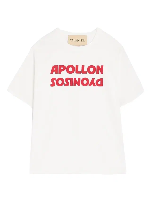 Valentino Garavani Men's Cotton T-Shirt with Apollon Dyonisos Print - White Red