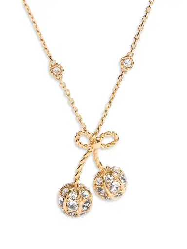 Valentino Garavani Women's Cherryfic Necklace in Metal and Swarovski Crystals - Gold Crystal | Thumbnail 4 Valentino Garavani Women's Cherryfic Necklace in Metal and Swarovski Crystals - Gold Crystal | Thumbnail 4