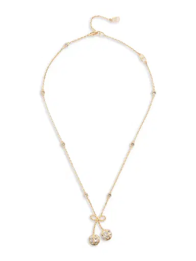 Valentino Garavani Women's Cherryfic Necklace in Metal and Swarovski Crystals - Gold Crystal | Thumbnail 1 Valentino Garavani Women's Cherryfic Necklace in Metal and Swarovski Crystals - Gold Crystal | Thumbnail 1
