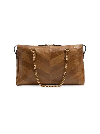 Valentino Garavani Women's Panthea Shoulder Bag in Nappa Leather with Chevron Pattern - Tundra | Thumbnail 7 Valentino Garavani Women's Panthea Shoulder Bag in Nappa Leather with Chevron Pattern - Tundra | Thumbnail 7