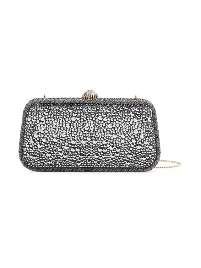 Women's Carry Secrets Minaudiere Clutch with Rhinestones - Crystal