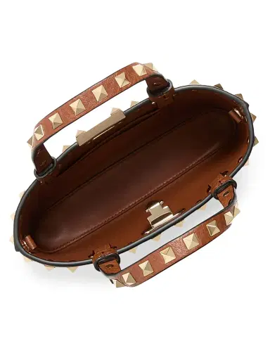 Valentino Garavani Women's Mini Rockstud Top Handle Bag in Grainy Calfskin | Thumbnail 2 Valentino Garavani Women's Mini Rockstud Top Handle Bag in Grainy Calfskin | Thumbnail 2