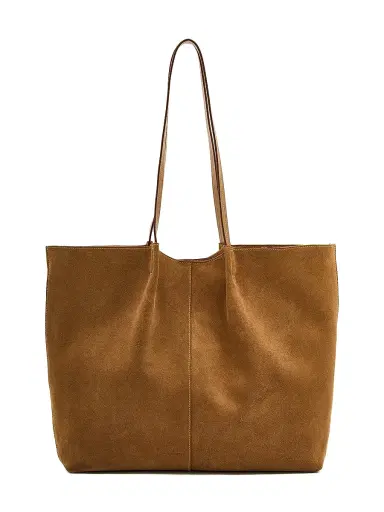 Il Bisonte Women's Nina Suede Tote Bag - Gianduia | Thumbnail 3 Il Bisonte Women's Nina Suede Tote Bag - Gianduia | Thumbnail 3