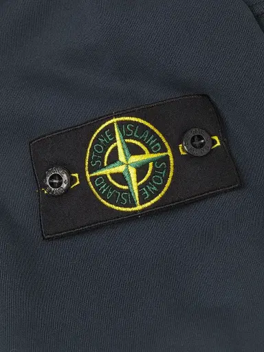Stone Island Men's Cotton Logo-Patch Hoodie - Navy Blue - Size XS | Thumbnail 6