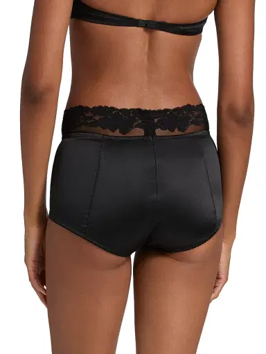 Dolce & Gabbana Women's Brief Silk-Blend Slip Panty - Black - Size XL | Thumbnail 4