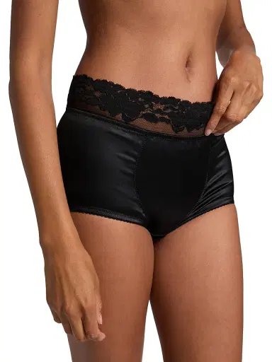 Dolce & Gabbana Women's Brief Silk-Blend Slip Panty - Black - Size XL | Thumbnail 5