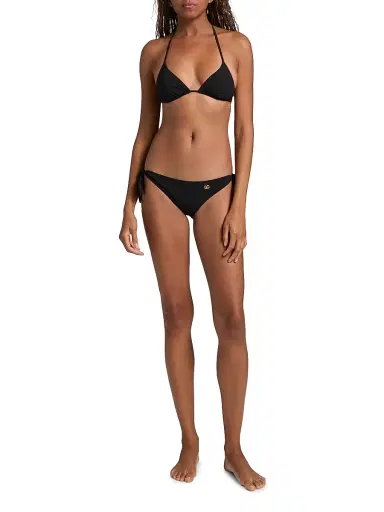 Dolce & Gabbana Women's Jersey Triangle Bikini Top - Nero - Size XL | Thumbnail 2