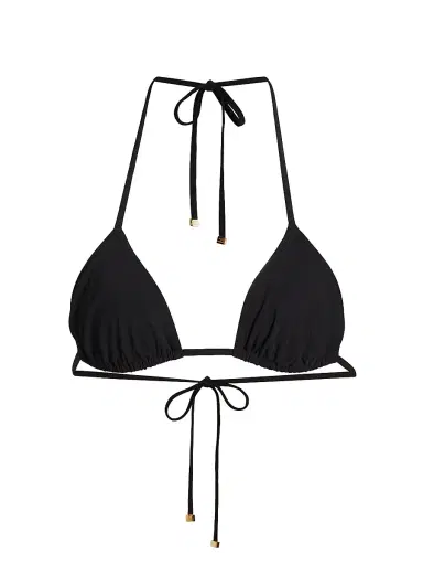 Dolce & Gabbana Women's Jersey Triangle Bikini Top - Nero - Size XL | Thumbnail 1