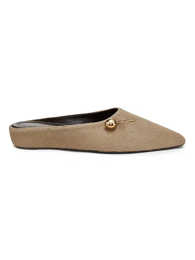 Herbert Levine Women's Sleep On It Leather Mules - Pony Like Leather Taupe