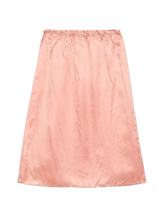 Women's Washed Satin Skirt - Orange