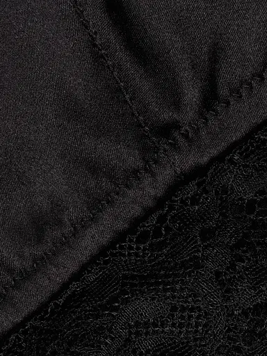 Dolce & Gabbana Women's Satin & Lace Bralette - Black - Size Large | Thumbnail 6