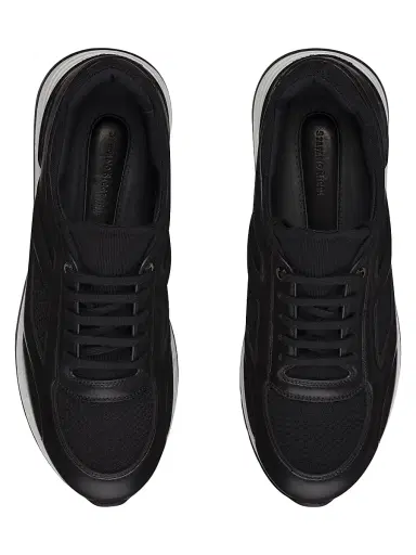 Stefano Ricci Men's Functional Calf Skin Sneakers - Black - Size 12 | Thumbnail 4 Stefano Ricci Men's Functional Calf Skin Sneakers - Black - Size 12 | Thumbnail 4