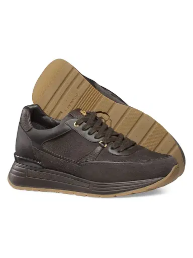 Stefano Ricci Men's Calf Leather Sneakers - Dark Brown - Size 11.5 | Thumbnail 3