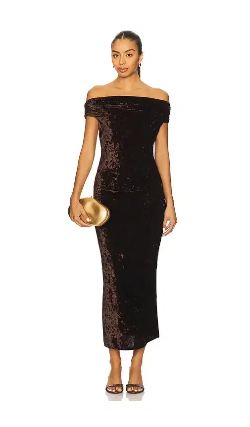 Line & Dot Brylie Velvet Maxi Dress