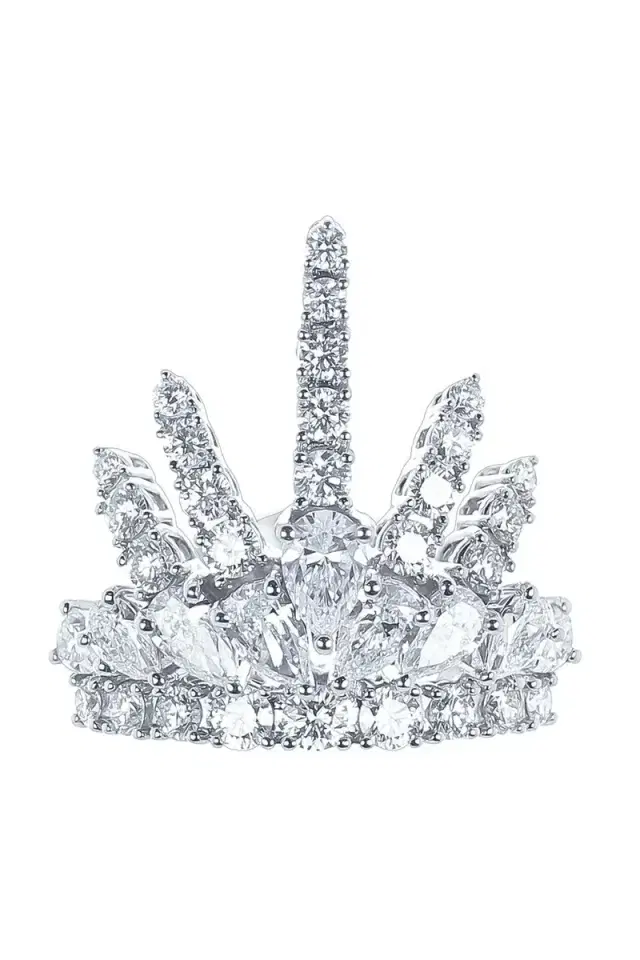 YEPREM Diamond Crown Ring