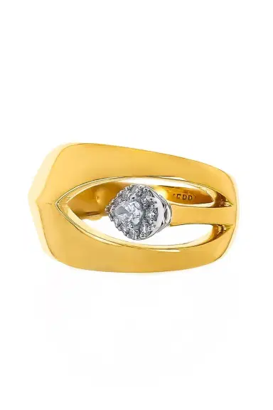 YEPREM Diamond Floating Wide Band Ring | Thumbnail 4