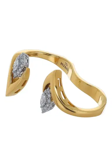 YEPREM Diamond Marquise Double Finger Ring | Thumbnail 5