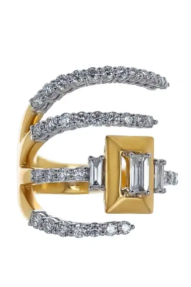 YEPREM Diamond Three Open Band Ring | Thumbnail 5