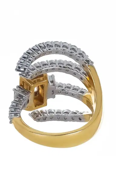YEPREM Diamond Three Open Band Ring | Thumbnail 7