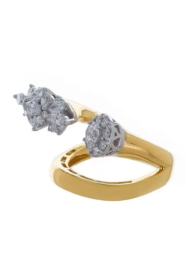 YEPREM Diamond Two Sided Open Ring | Thumbnail 6