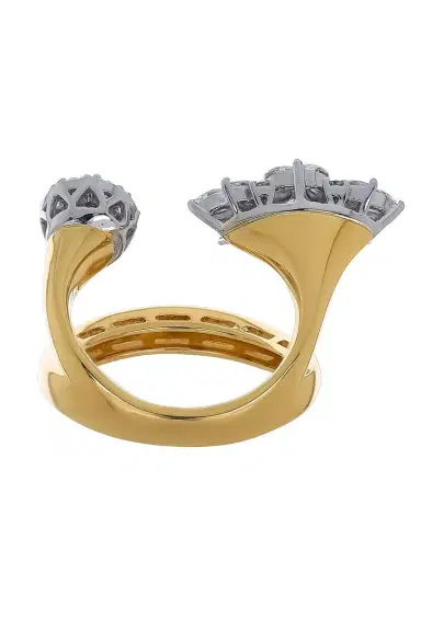 YEPREM Diamond Two Sided Open Ring | Thumbnail 7