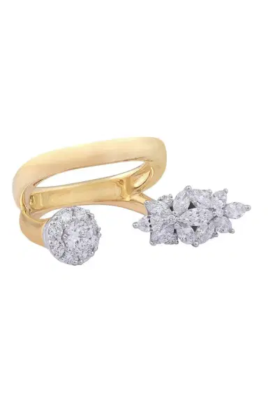 YEPREM Diamond Two Sided Open Ring | Thumbnail 1