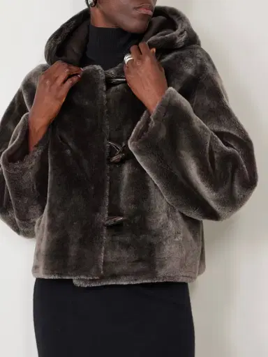 Yves Salomon Hooded Shearling Jacket | Thumbnail 3