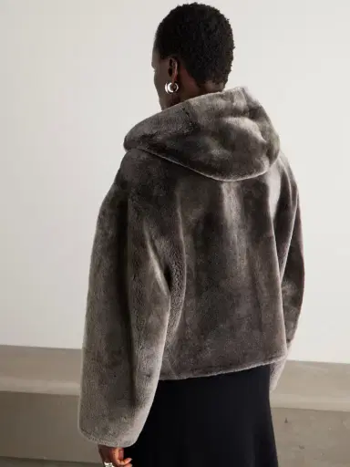 Yves Salomon Hooded Shearling Jacket | Thumbnail 4