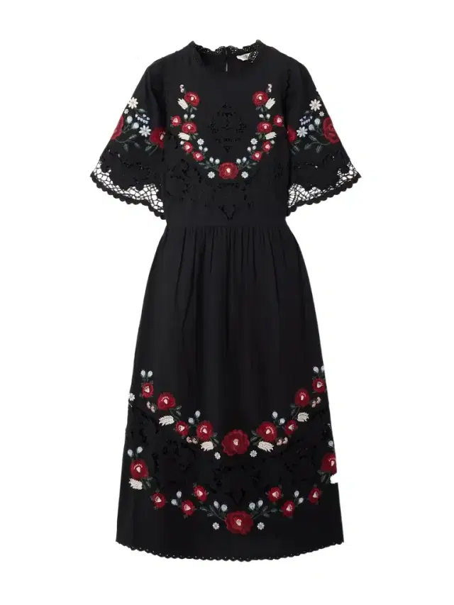 Rosaline Embroidered Broderie Anglaise Cotton And Linen-blend Midi Dress