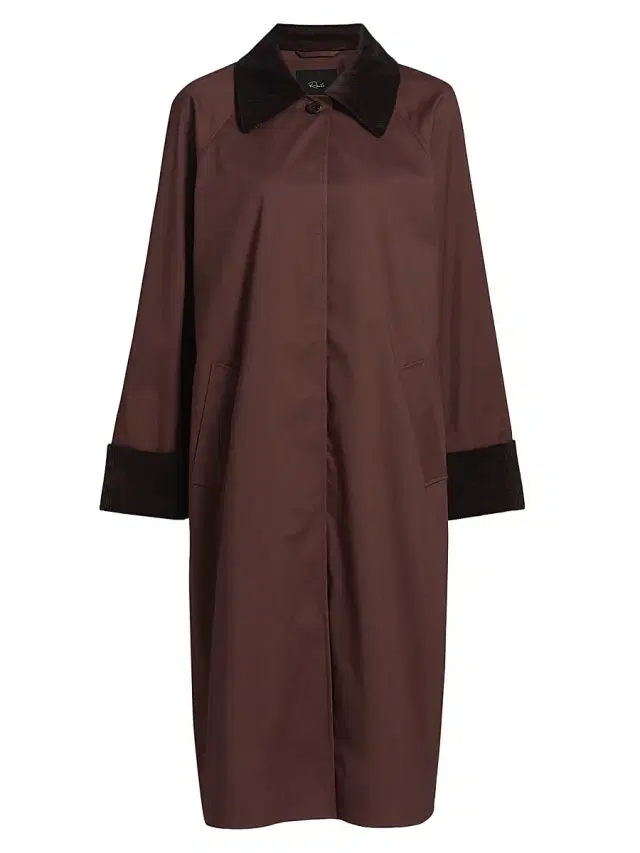 Rails Women's Levy Corduroy-Trimmed Long Coat - Raisin