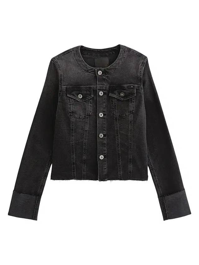 AG Jeans Women's Robyn Collarless Denim Jacket - Nebula