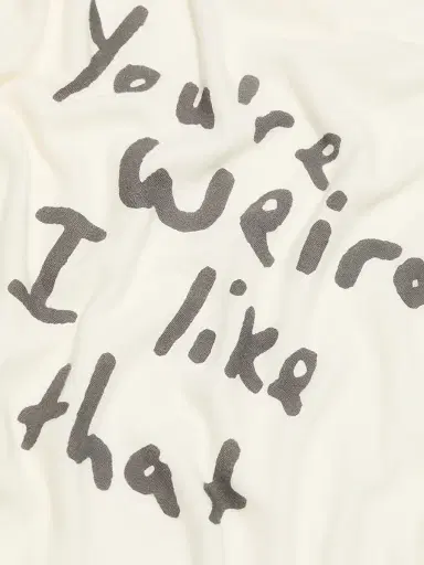 R13 Women's You're Weird Cotton-Cashmere Boyfriend T-Shirt - Ecru White - Size Large | Thumbnail 7