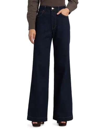 Veronica Beard Women's Kasey Mid-Rise Wide-Leg Jeans | Thumbnail 3 Veronica Beard Women's Kasey Mid-Rise Wide-Leg Jeans | Thumbnail 3