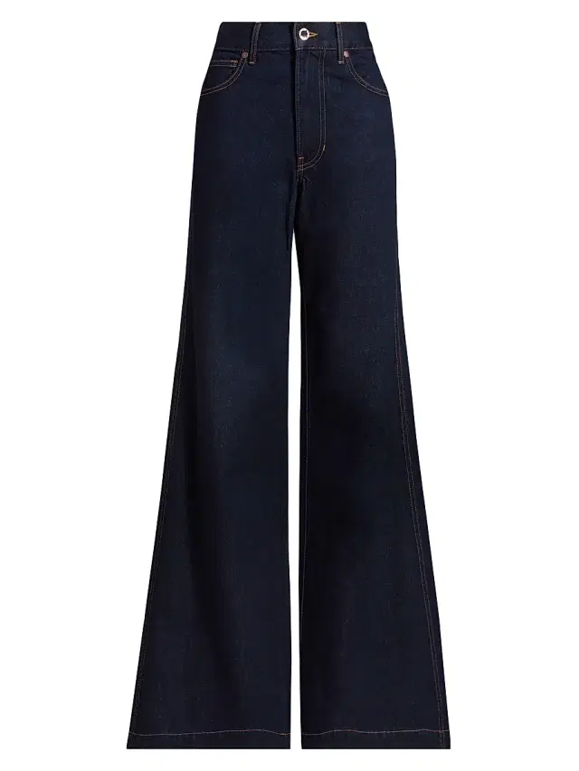 Veronica Beard Women's Kasey Mid-Rise Wide-Leg Jeans - Indigo Rinse