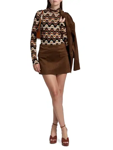 Ramy Brook Women's Swirl Prudence Geometric Top - Black Multi | Thumbnail 2