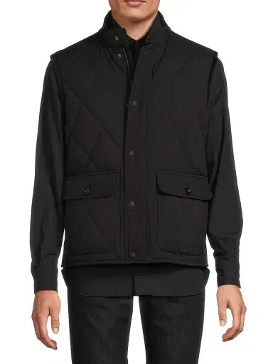 Ralph Lauren Purple Label Men's Carleton Quilted Down Vest - Polo Black - Size XXL | Thumbnail 3
