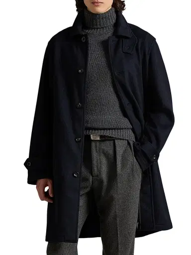 Polo Ralph Lauren Men's Double-Face Wool-Blend Overcoat | Thumbnail 3 Polo Ralph Lauren Men's Double-Face Wool-Blend Overcoat | Thumbnail 3