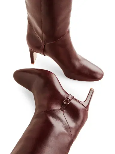 Reformation Women's Gaelle 75MM Leather Knee-High Boots - Ruby - Size 5.5 | Thumbnail 4 Reformation Women's Gaelle 75MM Leather Knee-High Boots - Ruby - Size 5.5 | Thumbnail 4