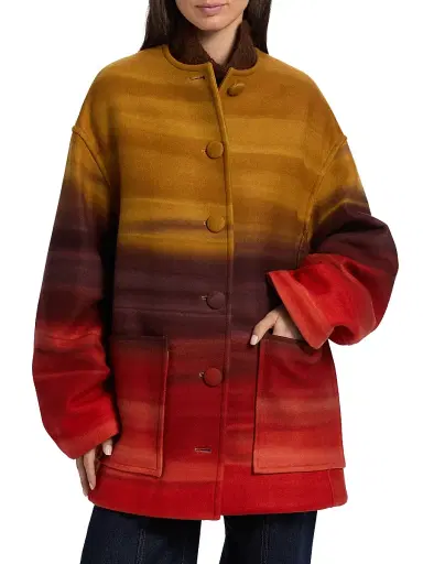 Ulla Johnson Women's Ambrose Ombré Wool-Blend Coat - Agate | Thumbnail 3 Ulla Johnson Women's Ambrose Ombré Wool-Blend Coat - Agate | Thumbnail 3