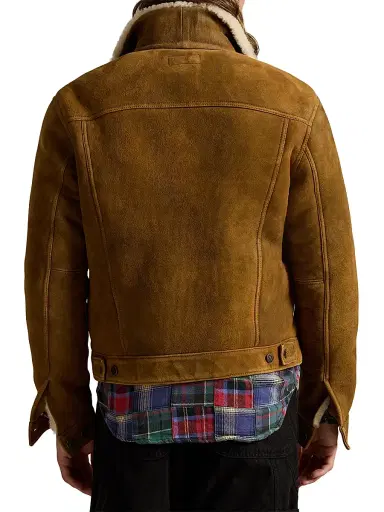 Polo Ralph Lauren Men's Merino Shearling Button-Down Jacket - Soft Brown | Thumbnail 4 Polo Ralph Lauren Men's Merino Shearling Button-Down Jacket - Soft Brown | Thumbnail 4