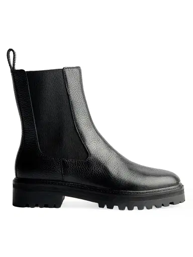 Reformation Women's Katerina 30MM Leather Chelsea Boots - Black Tumbled - Size 5.5 | Thumbnail 1 Reformation Women's Katerina 30MM Leather Chelsea Boots - Black Tumbled - Size 5.5 | Thumbnail 1