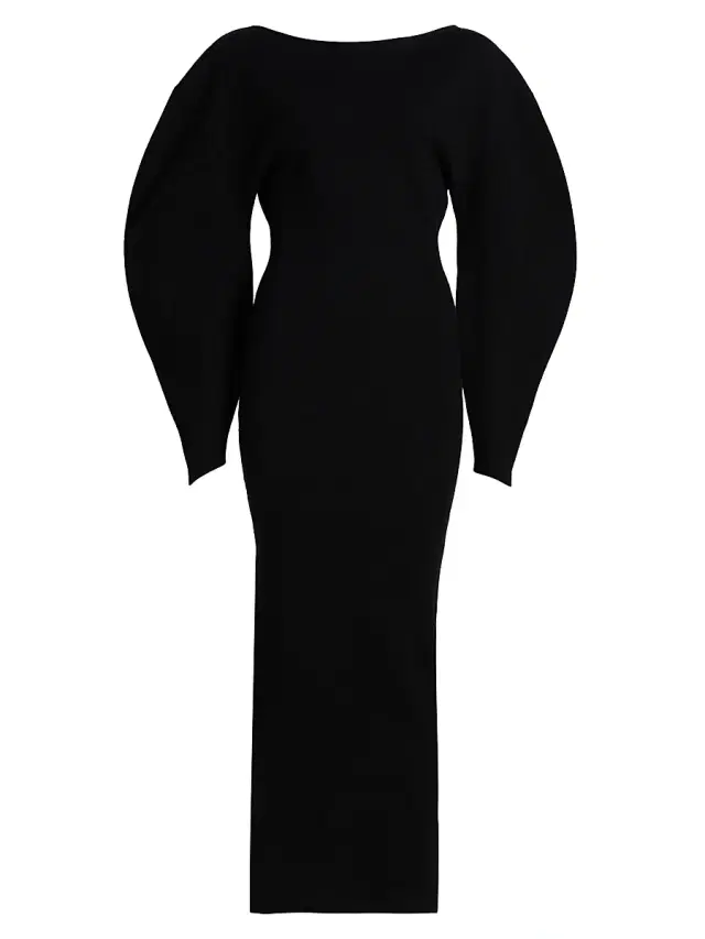 Ronny Kobo Women's Randy Knit Maxi Dress - Black